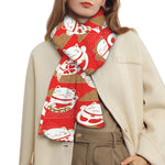 Japanese Lucky Cat Pattern Print Scarf