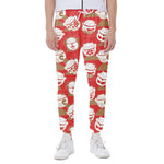 Japanese Lucky Cat Pattern Print Scuba Joggers