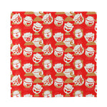 Japanese Lucky Cat Pattern Print Silk Bandana