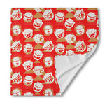 Japanese Lucky Cat Pattern Print Silk Bandana