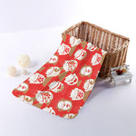 Japanese Lucky Cat Pattern Print Towel