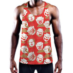 Japanese Lucky Cat Pattern Print Training Tank Top