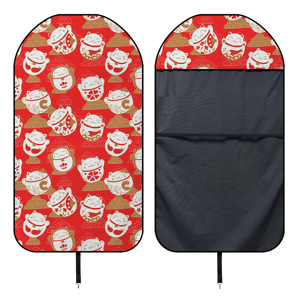 Japanese Lucky Cat Pattern Print Waterproof Car Seat Cover