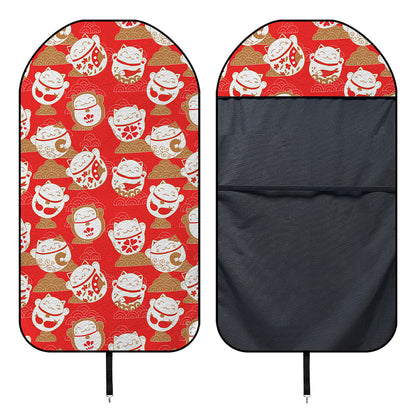 Japanese Lucky Cat Pattern Print Waterproof Car Seat Cover