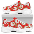 Japanese Lucky Cat Pattern Print White Chunky Shoes