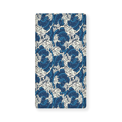 Japanese Ocean Wave Pattern Print Baby Crib Sheet