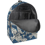 Japanese Ocean Wave Pattern Print Backpack