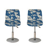 Japanese Ocean Wave Pattern Print Bar Stool Covers