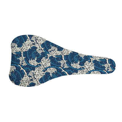 Japanese Ocean Wave Pattern Print Bicycle Seat Cover