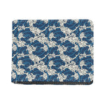 Japanese Ocean Wave Pattern Print Bifold Wallet