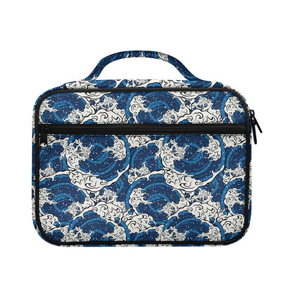 Japanese Ocean Wave Pattern Print Briefcase Bible Bag