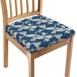 Japanese Ocean Wave Pattern Print Chair Cushion Cover