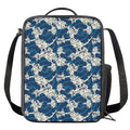 Japanese Ocean Wave Pattern Print Crossbody Lunch Bag