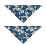 Japanese Ocean Wave Pattern Print Dog Bandana