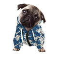 Japanese Ocean Wave Pattern Print Dog Zip Up Hoodie