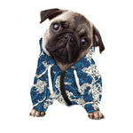 Japanese Ocean Wave Pattern Print Dog Zip Up Hoodie