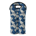 Japanese Ocean Wave Pattern Print Double Neoprene Wine Tote