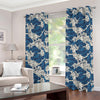 Japanese Ocean Wave Pattern Print Grommet Curtains