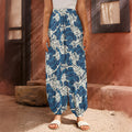 Japanese Ocean Wave Pattern Print Harem Pants