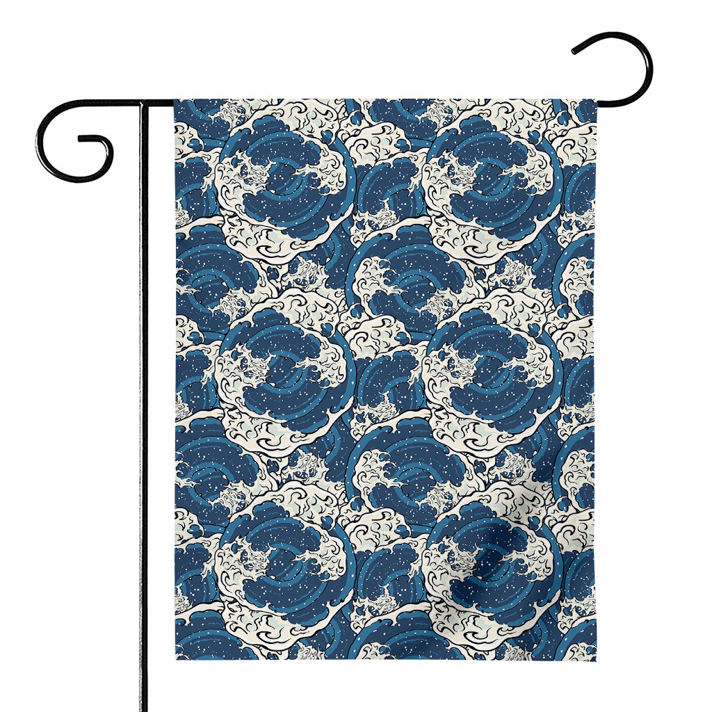 Japanese Ocean Wave Pattern Print House Flag