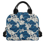 Japanese Ocean Wave Pattern Print Insulated Lunch Bag