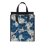 Japanese Ocean Wave Pattern Print Insulated Lunch Tote