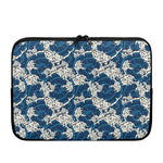 Japanese Ocean Wave Pattern Print Laptop Sleeve