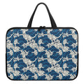 Japanese Ocean Wave Pattern Print Laptop Sleeve With Handle