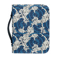 Japanese Ocean Wave Pattern Print Leather Bible Cover