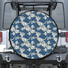 Japanese Ocean Wave Pattern Print Leather Spare Tire Cover