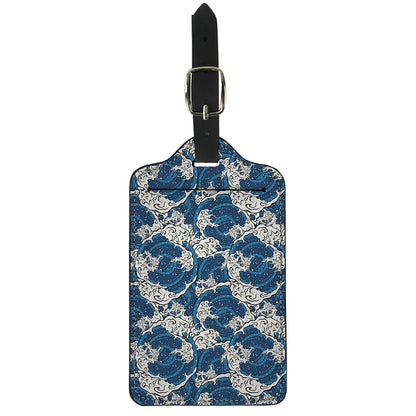 Japanese Ocean Wave Pattern Print Luggage Tag