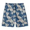 Japanese Ocean Wave Pattern Print Men's Swim Trunks