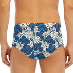 Japanese Ocean Wave Pattern Print Men's Triangle Swim Briefs