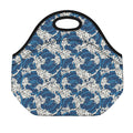 Japanese Ocean Wave Pattern Print Neoprene Lunch Bag
