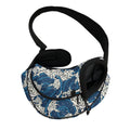 Japanese Ocean Wave Pattern Print Pet Sling Carrier