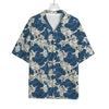 Japanese Ocean Wave Pattern Print Rayon Hawaiian Shirt