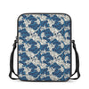 Japanese Ocean Wave Pattern Print Rectangular Crossbody Bag