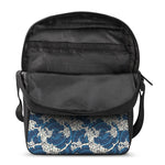 Japanese Ocean Wave Pattern Print Rectangular Crossbody Bag