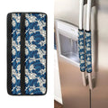 Japanese Ocean Wave Pattern Print Refrigerator Handle Covers