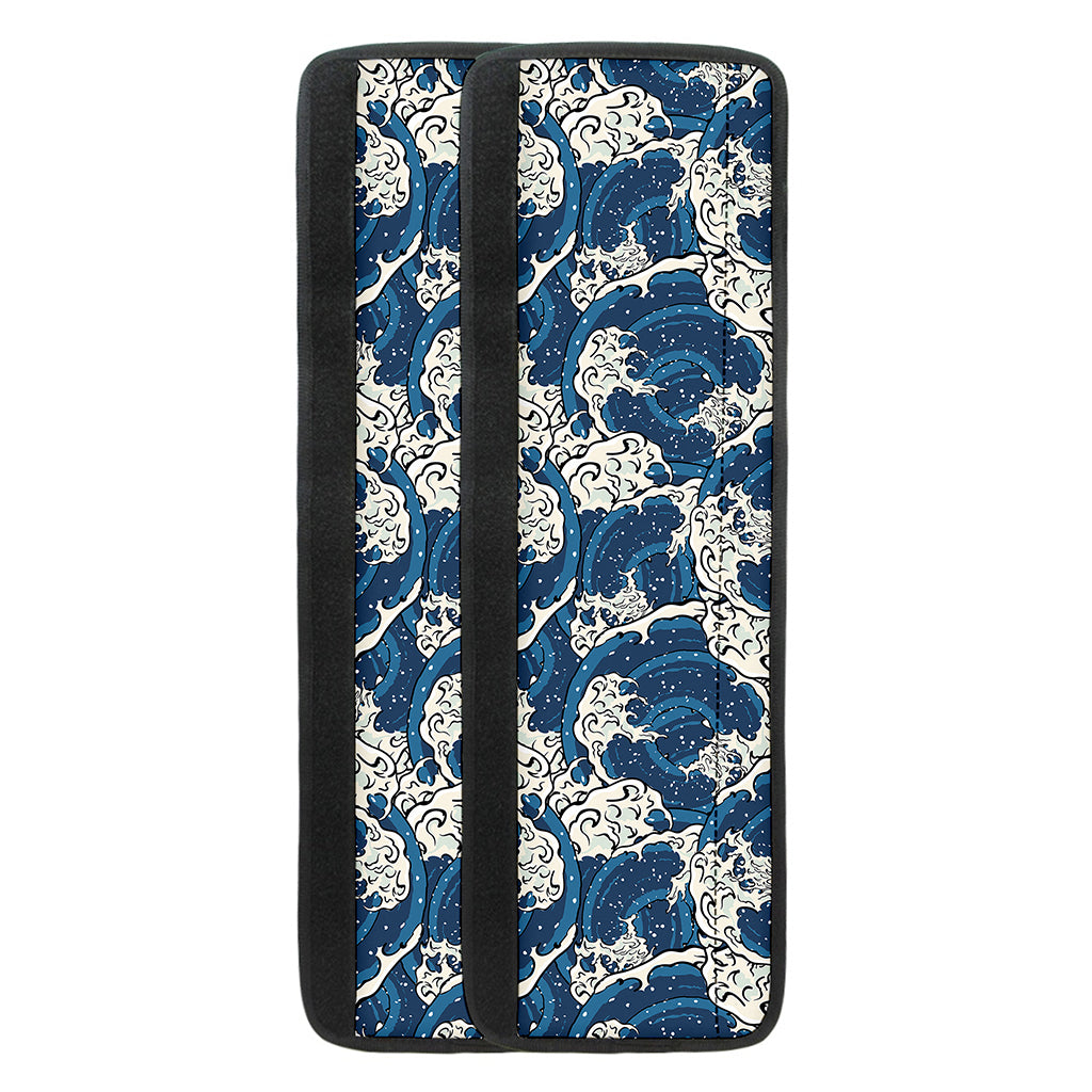 Japanese Ocean Wave Pattern Print Refrigerator Handle Covers