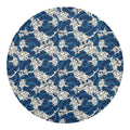 Japanese Ocean Wave Pattern Print Round Blanket