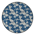 Japanese Ocean Wave Pattern Print Round Floor Mat