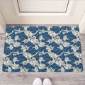 Japanese Ocean Wave Pattern Print Rubber Doormat
