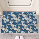 Japanese Ocean Wave Pattern Print Rubber Doormat