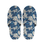 Japanese Ocean Wave Pattern Print Slippers