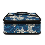 Japanese Ocean Wave Pattern Print Small Lunch Bag