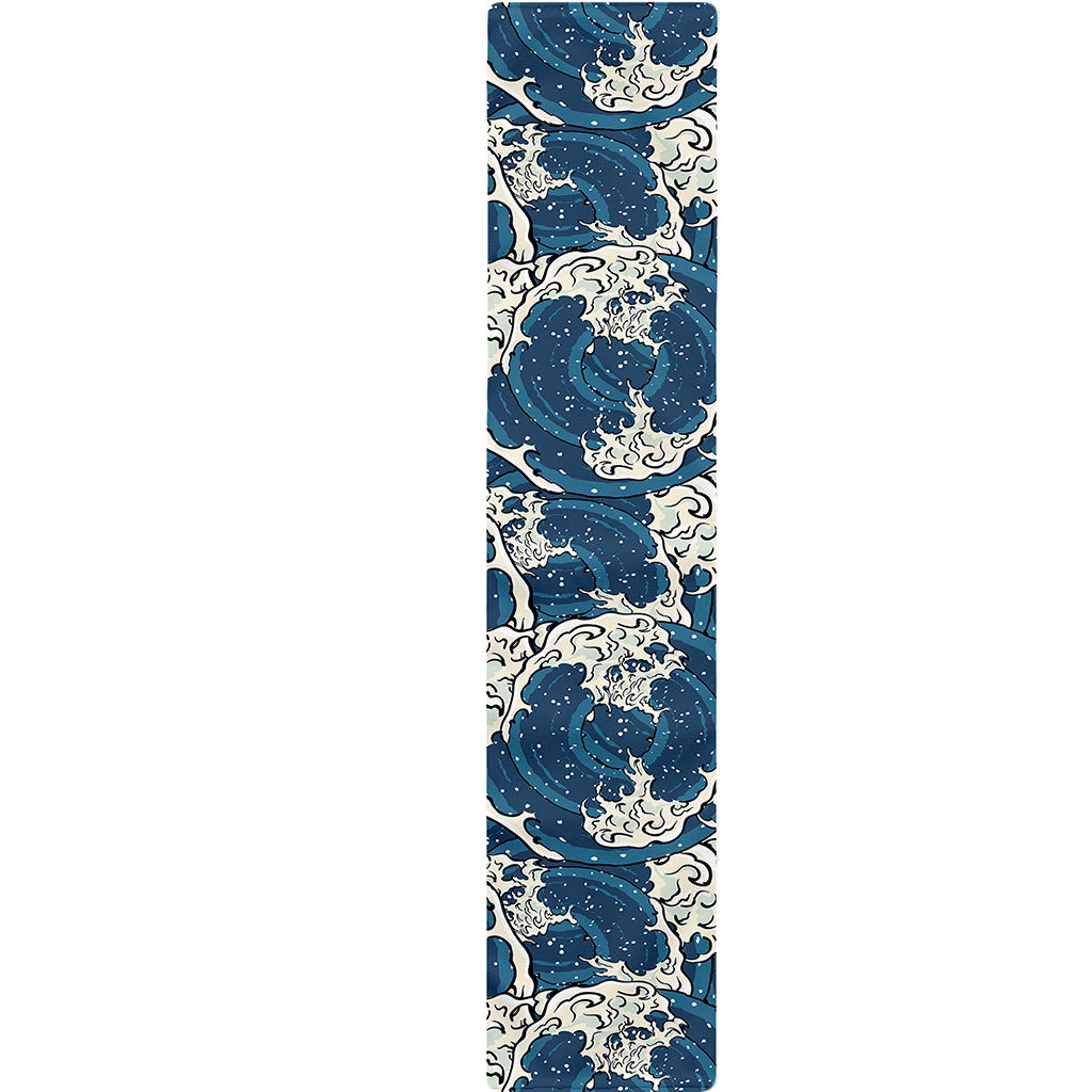 Japanese Ocean Wave Pattern Print Table Runner