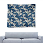 Japanese Ocean Wave Pattern Print Tapestry