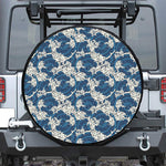 Japanese Ocean Wave Pattern Print Tire Cover