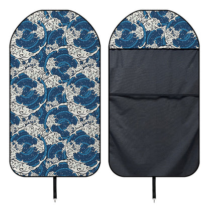Japanese Ocean Wave Pattern Print Waterproof Car Seat Cover